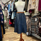 A-line midi skirt with belt