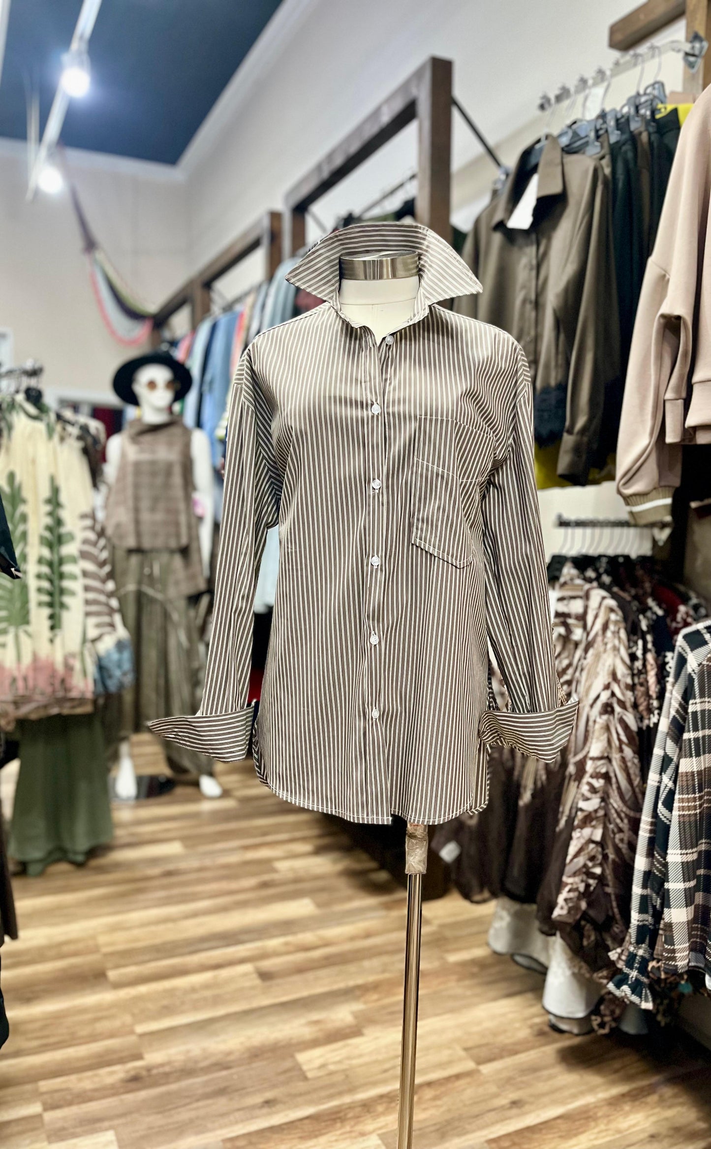Pinstripe Two-Piece Set