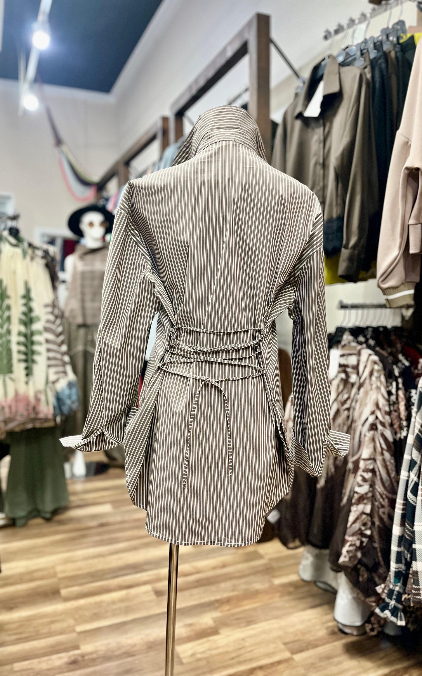Pinstripe Two-Piece Set