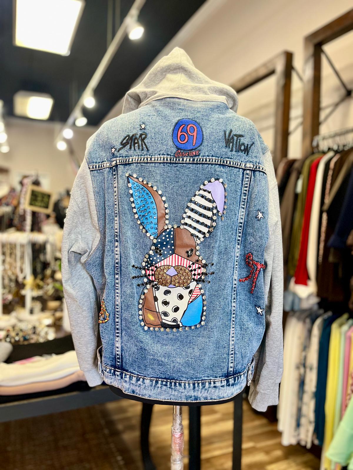 Denim Jacket Graphic Back Appliqué