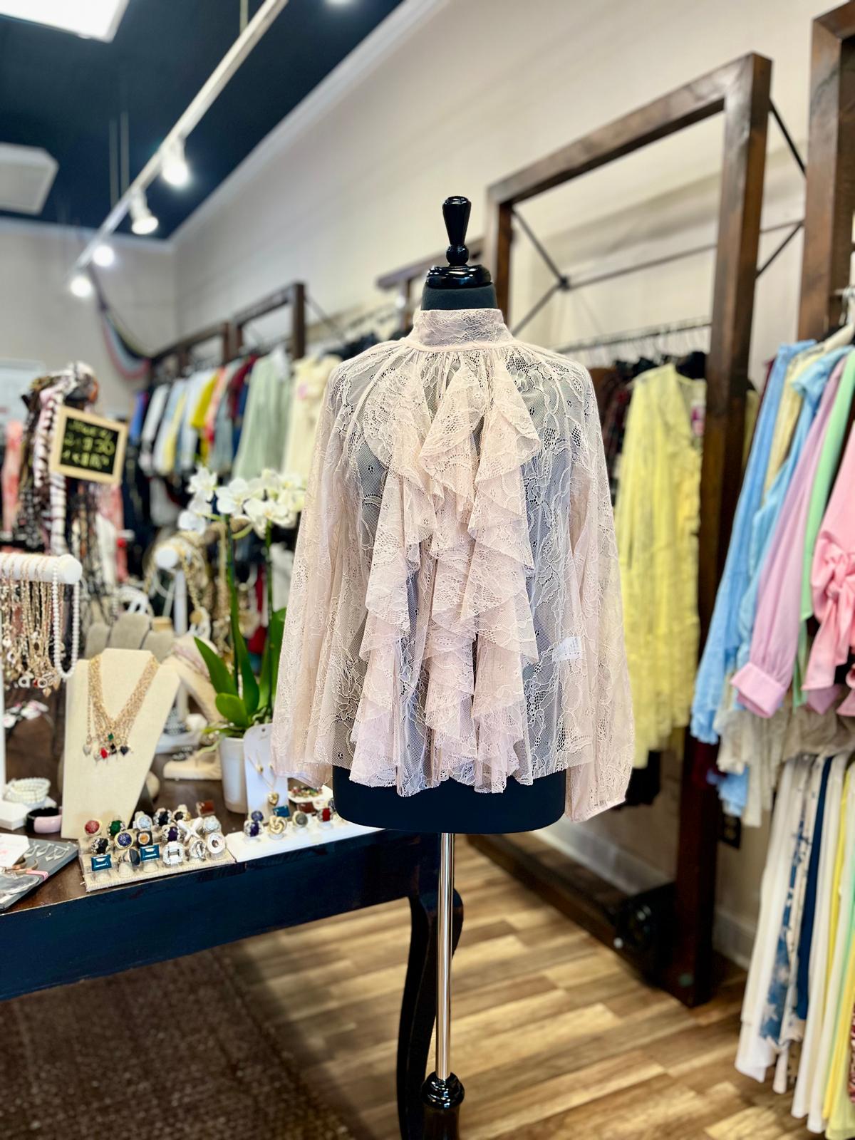 Lace Ruffle Blouse