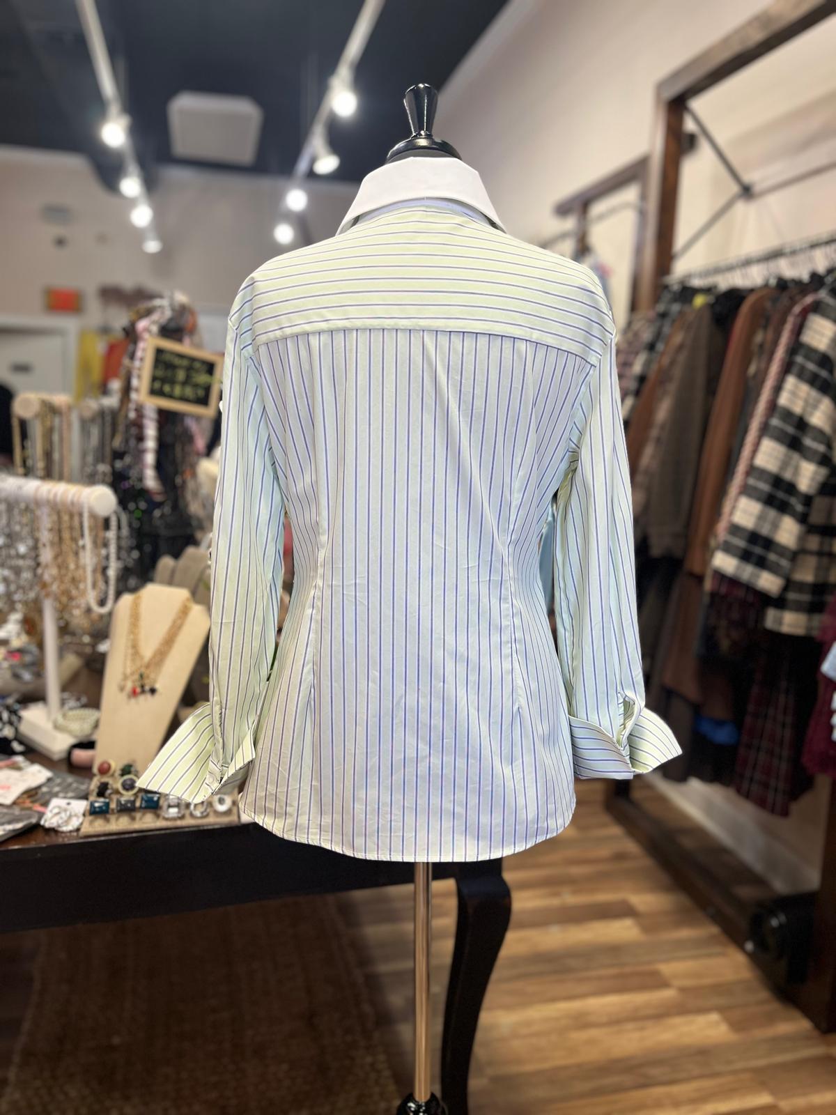 Striped Shirt With Tie