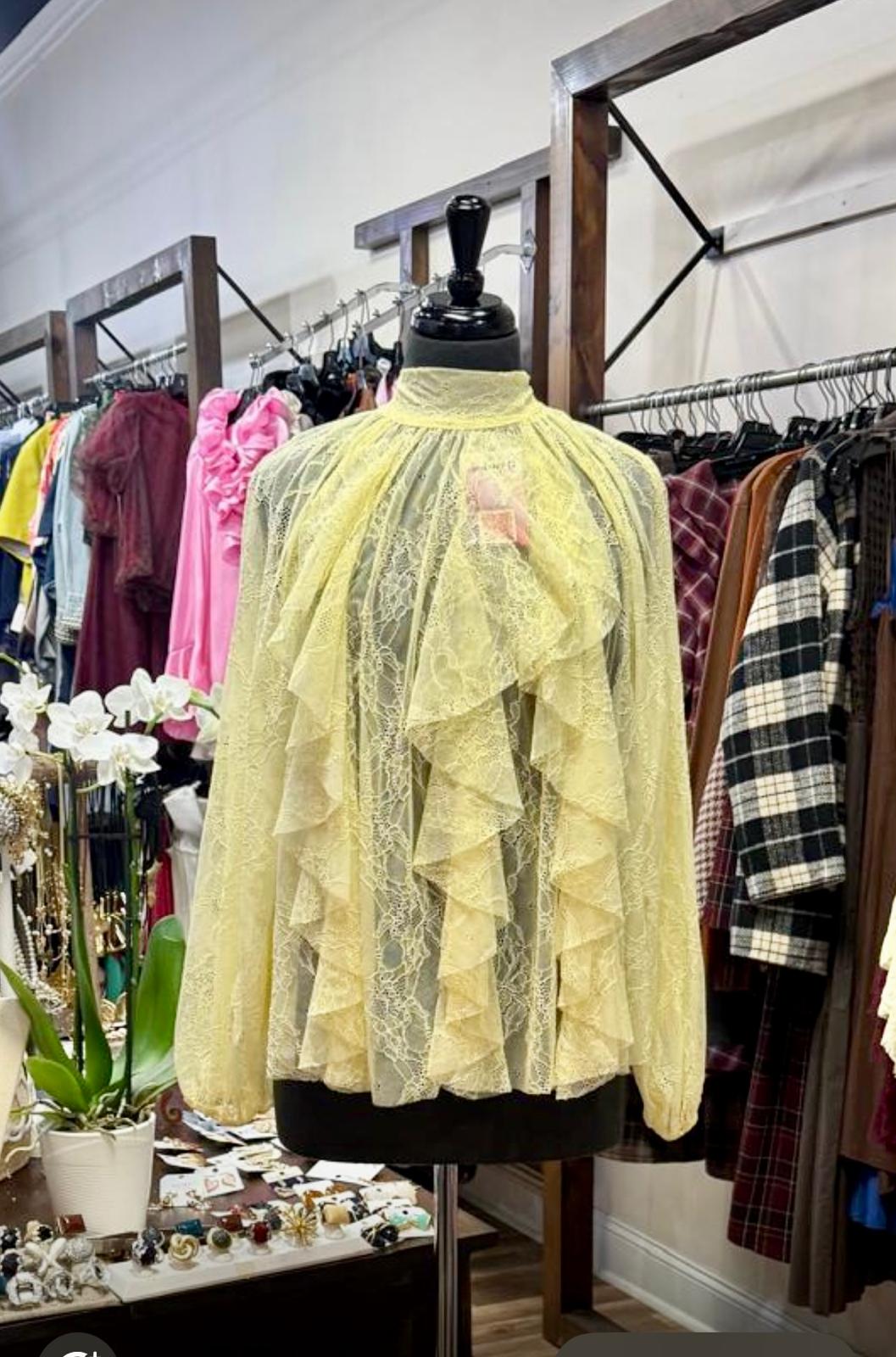 Lace Ruffle Blouse
