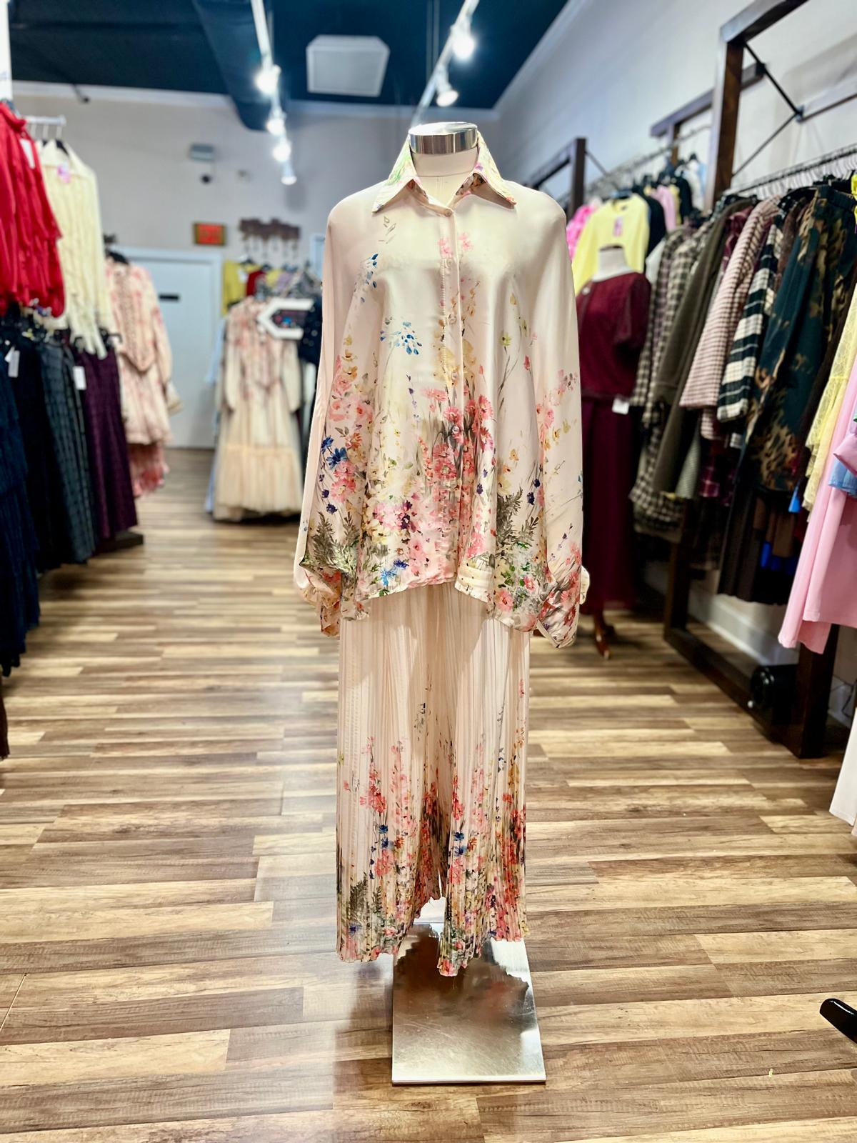 Floral Pleated Set