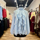 Ruffle High-Neck Blouse