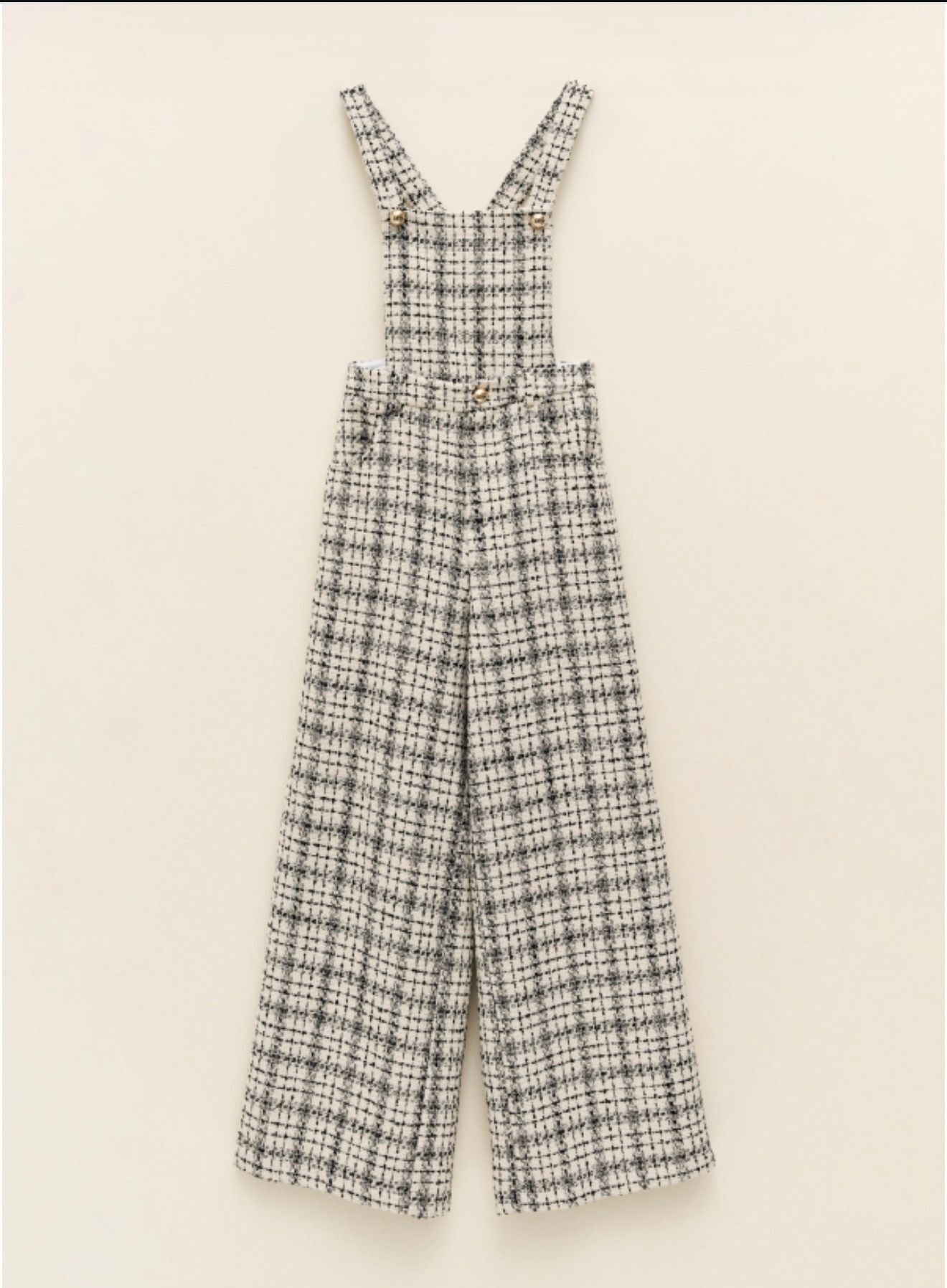Tweed Wide-Leg Overall
