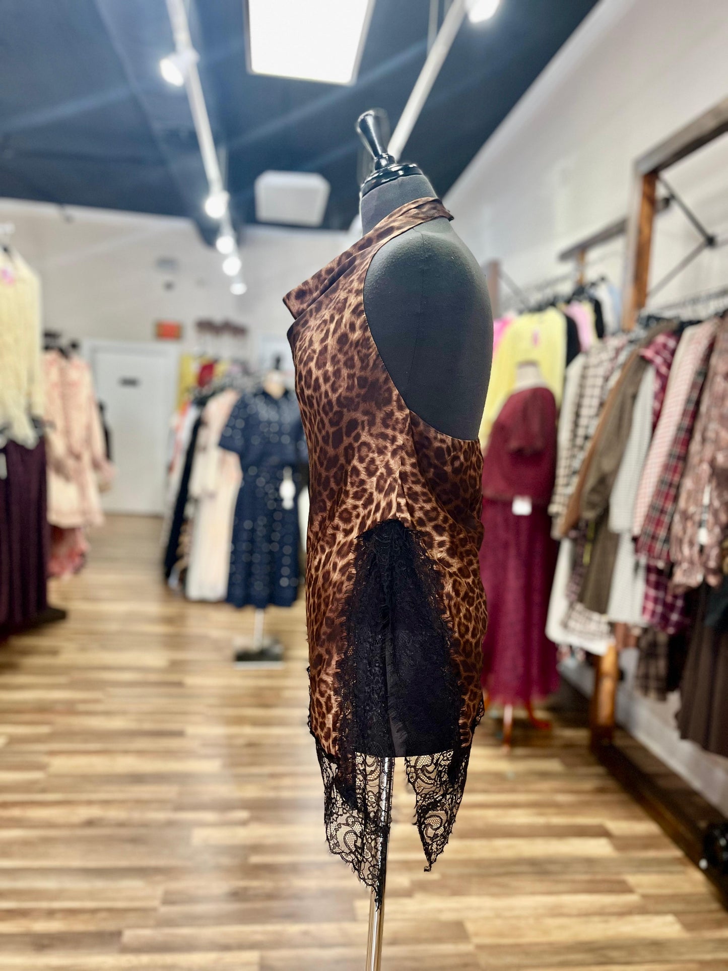 Animal Print Satin Top