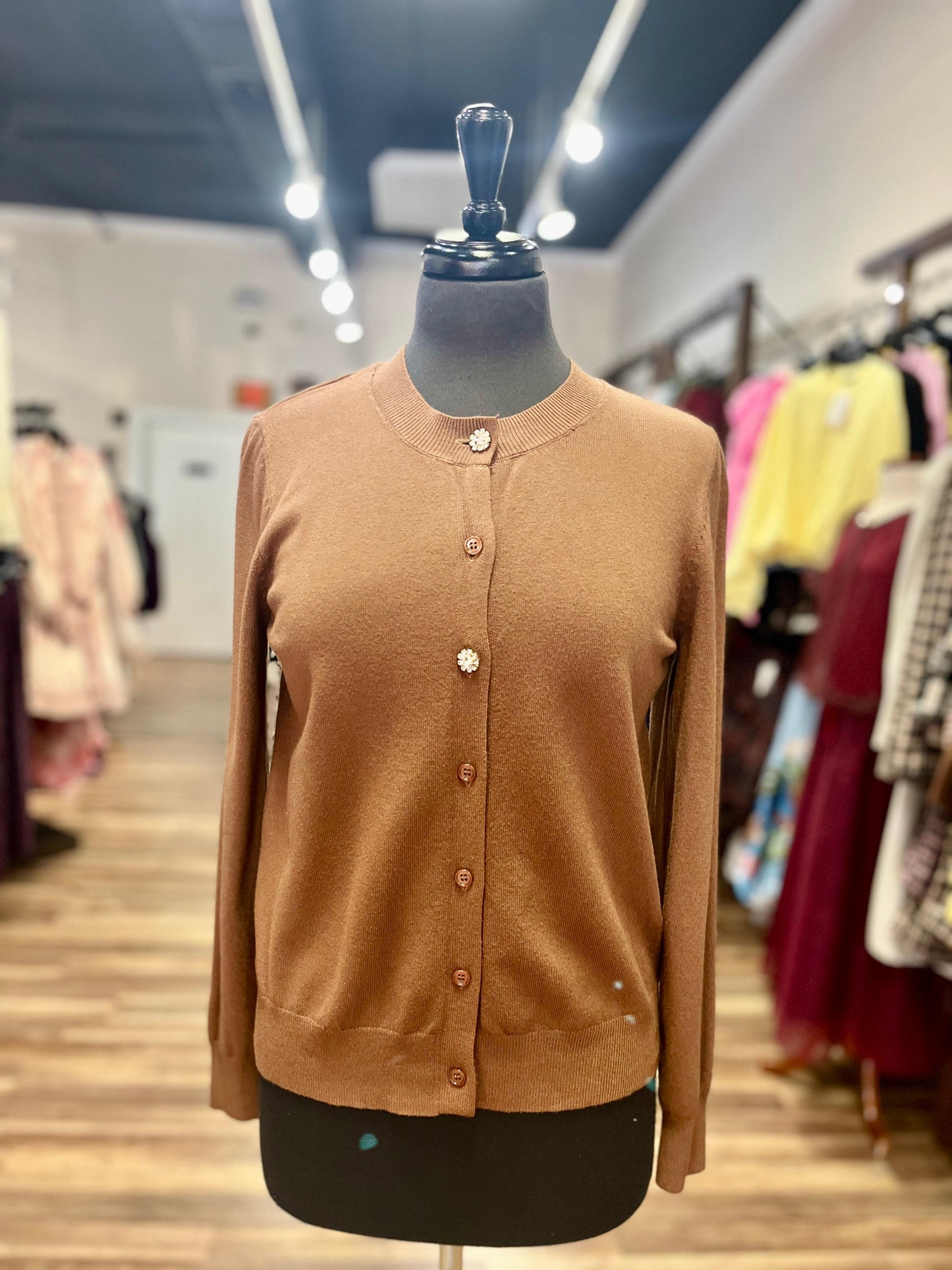 Button-Up Knit Cardigan