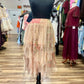 Patchwork Tulle Midi Skirt