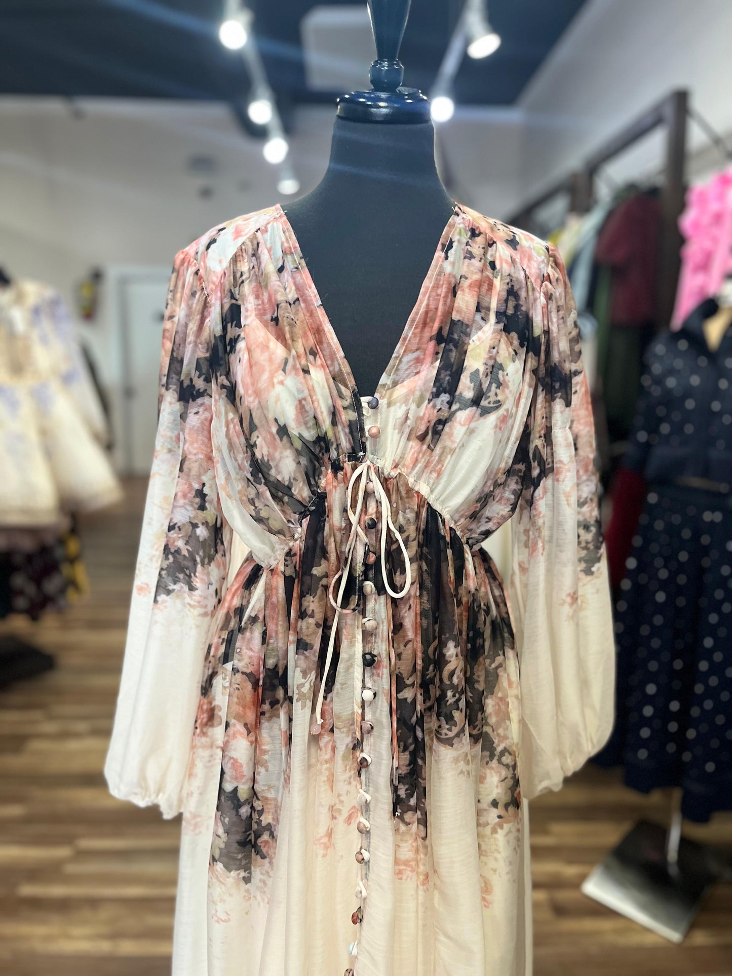 Boho Floral Midi Dress