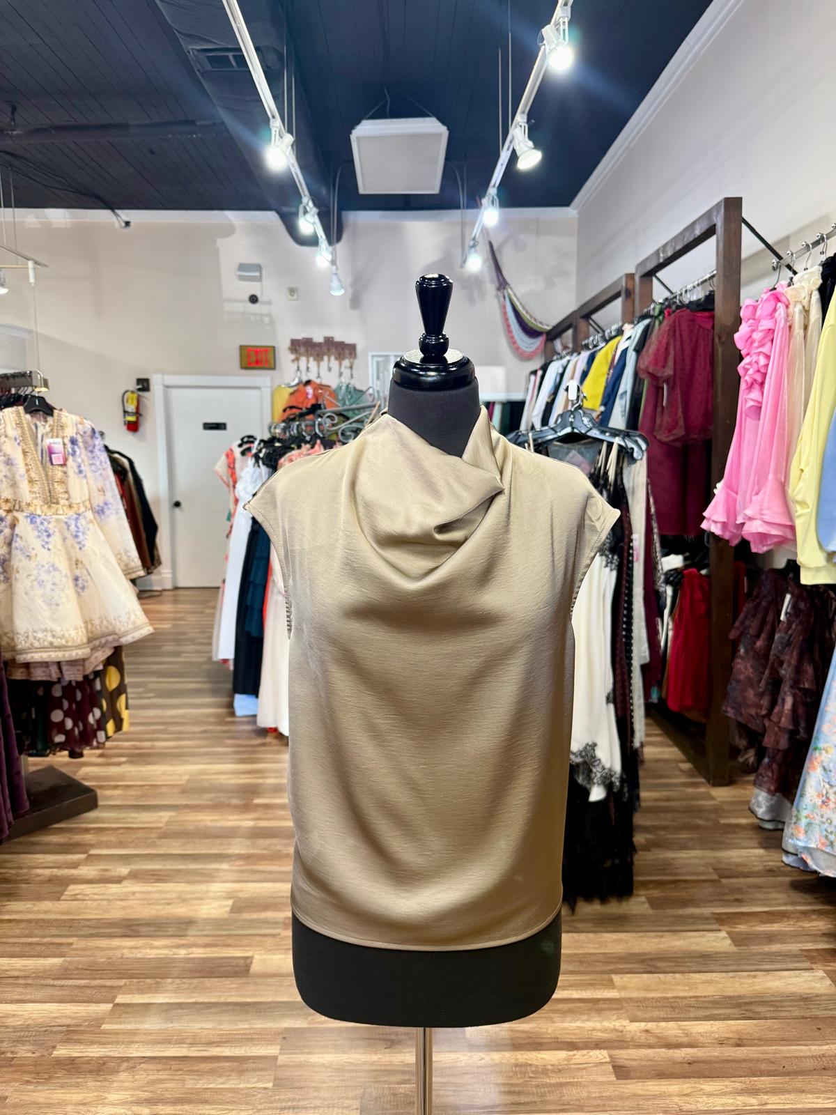 Cowl Neck Sleeveless Top