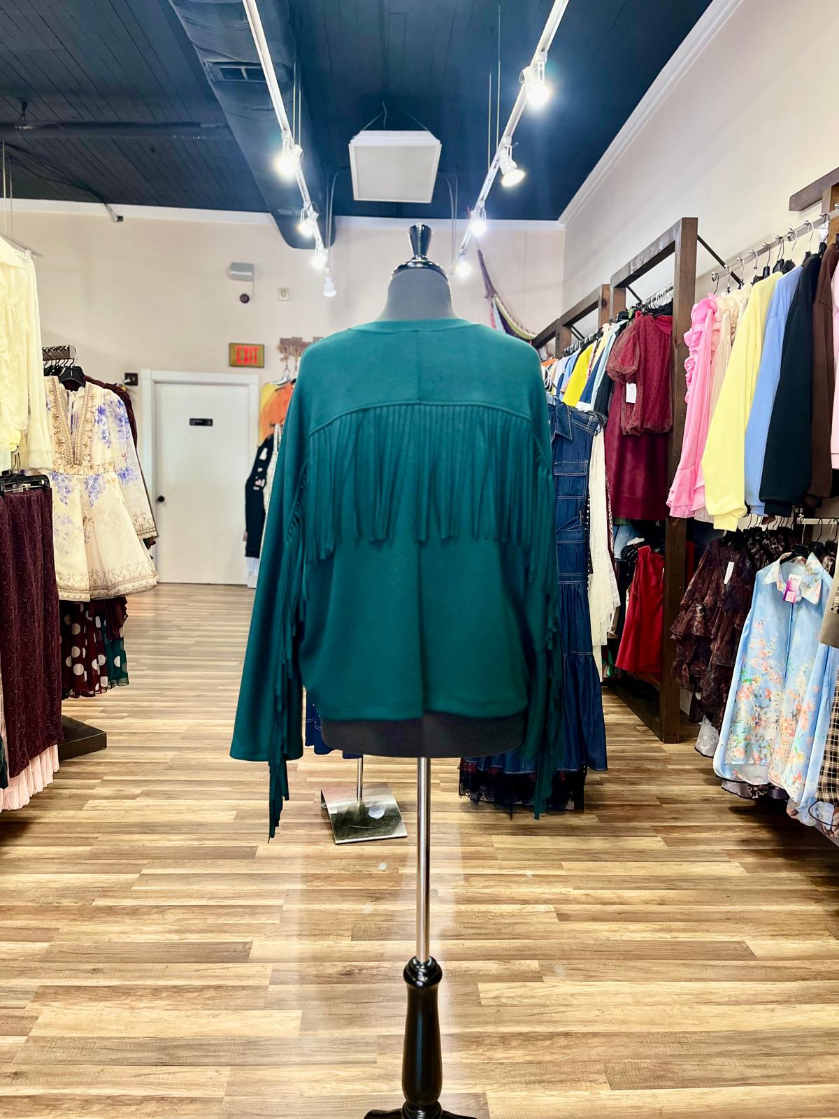 Fringe Sleeve Sweater