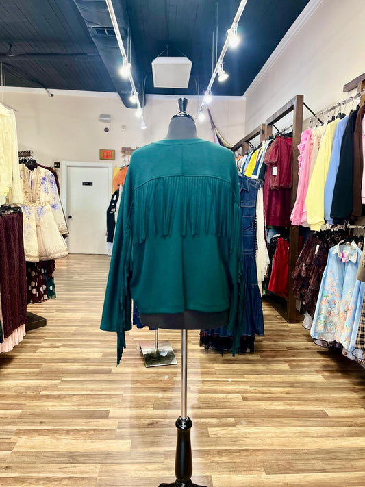 Fringe Sleeve Sweater