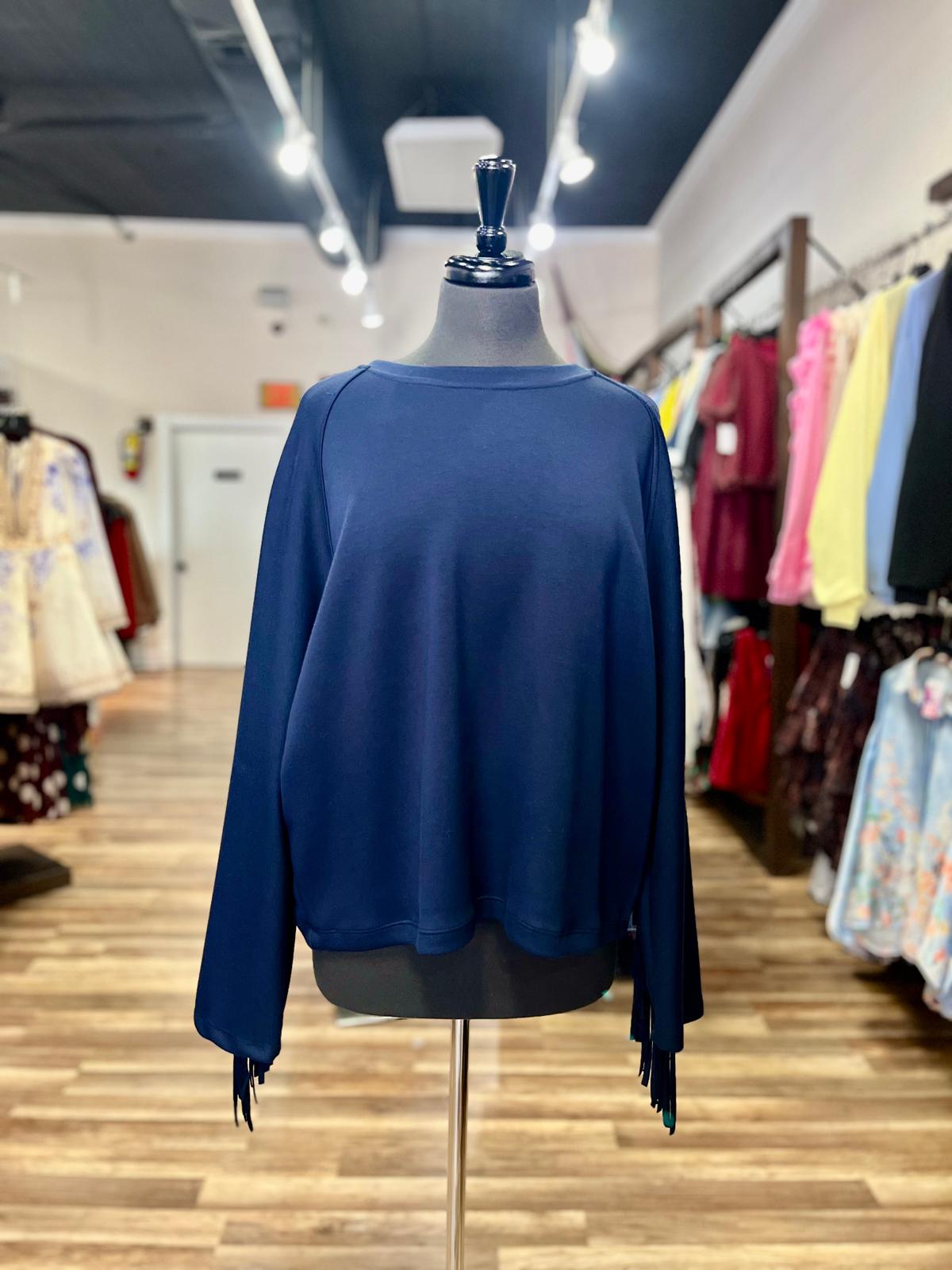 Fringe Sleeve Sweater