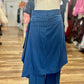 Pinstripe Pants Asymmetric Wrap Skirt