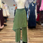 Pinstripe Pants Asymmetric Wrap Skirt