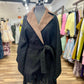 Fringe Belted Poncho Coat