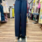 Mixed Fabric Overlay  Pant Set