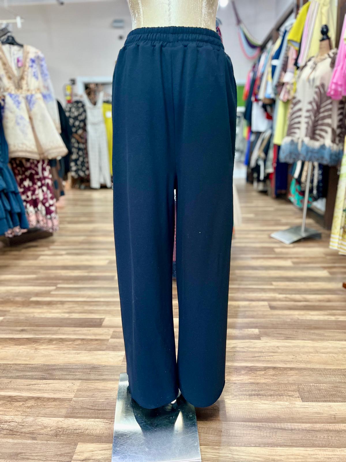 Mixed Fabric Overlay  Pant Set