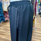 Mixed Fabric Overlay  Pant Set