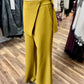 Wrap Panel Wide -Leg Pants