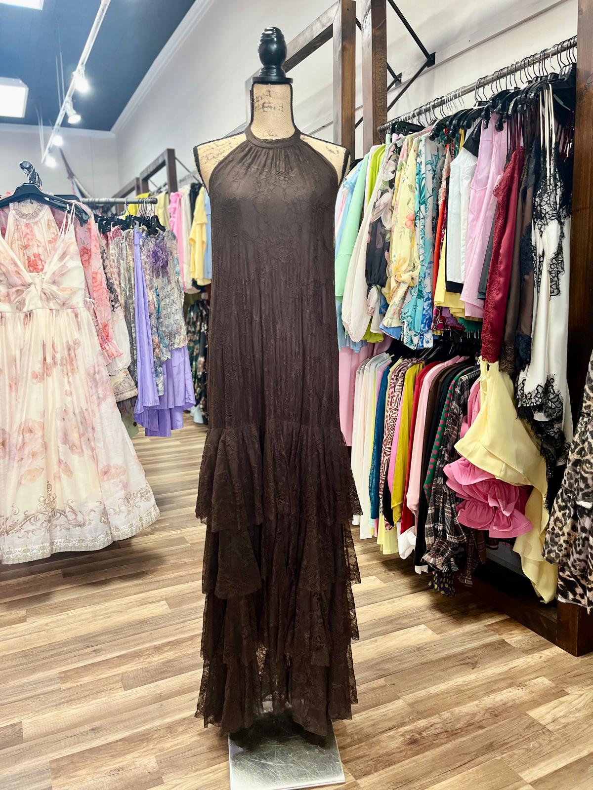Lace Tiered Maxi Dress