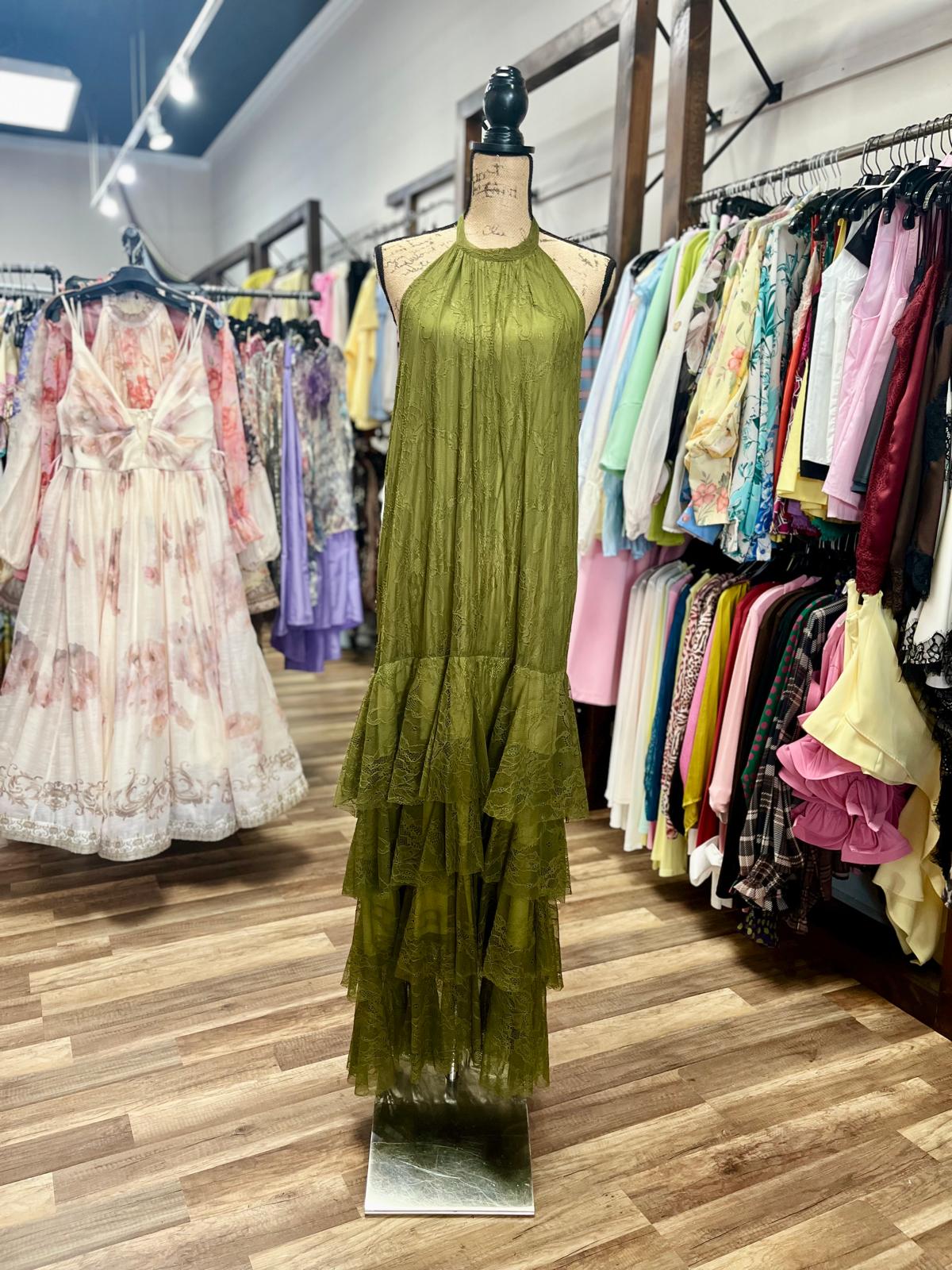 Lace Tiered Maxi Dress