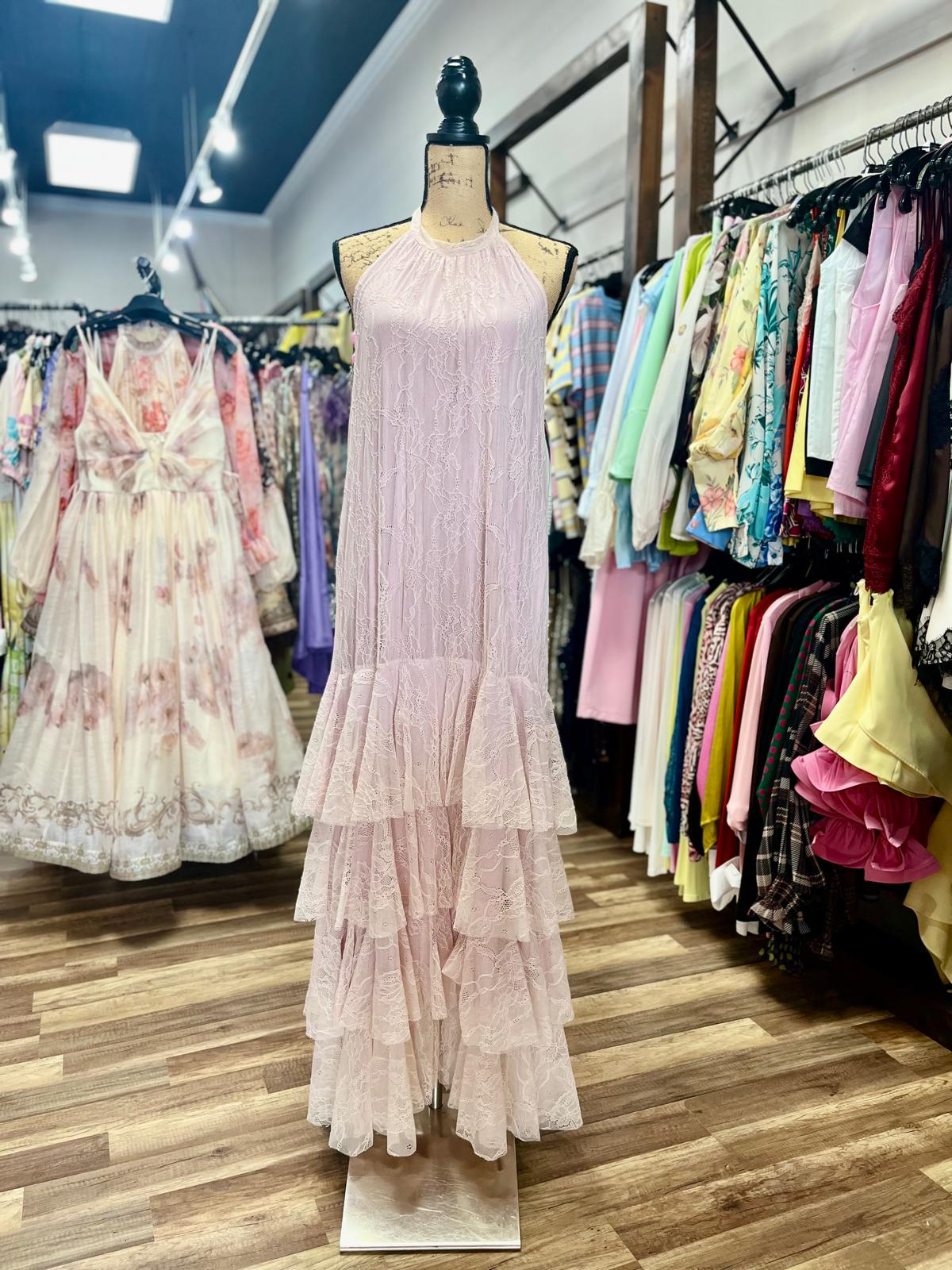 Lace Tiered Maxi Dress