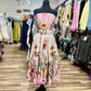 Strapless Floral Dress