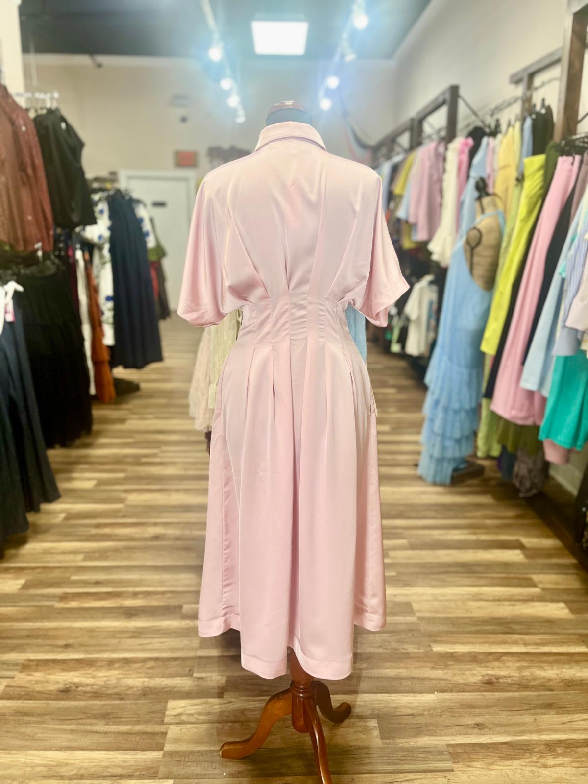 Pleated Shirt Dress