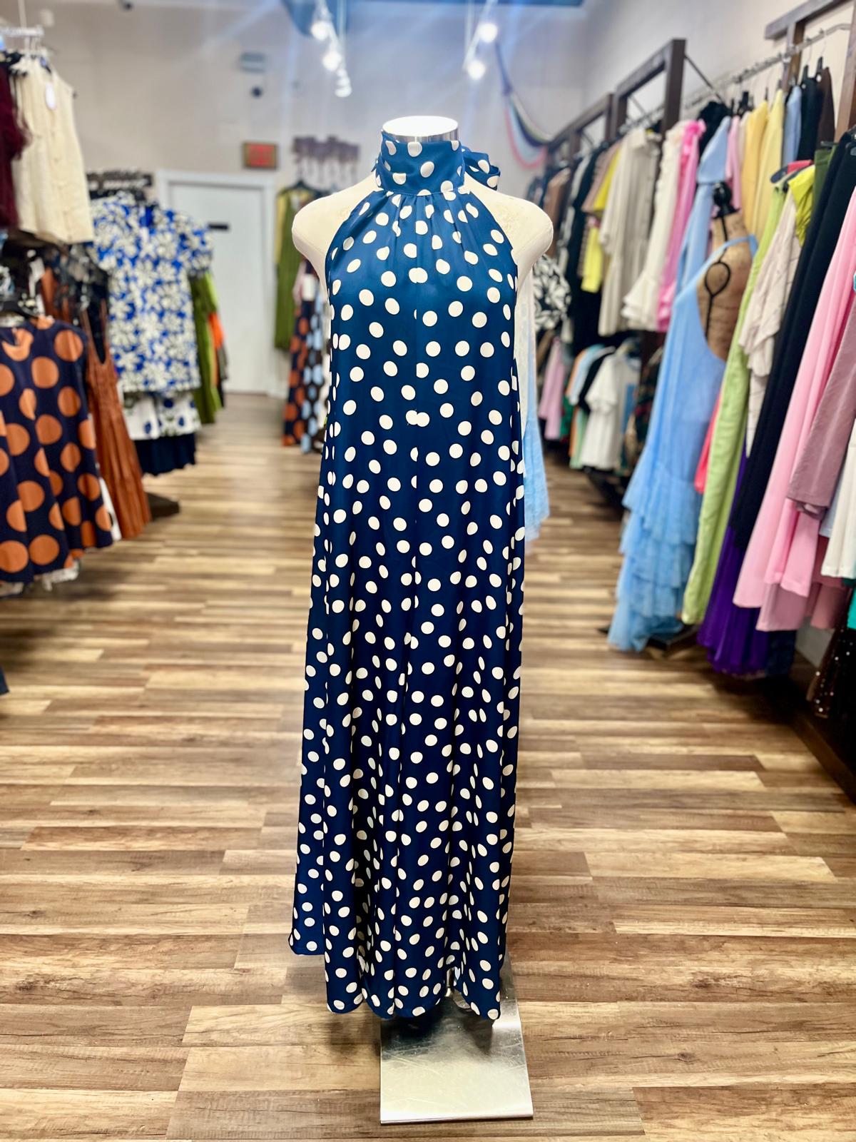 Polka Dot Halter Jumpsuit