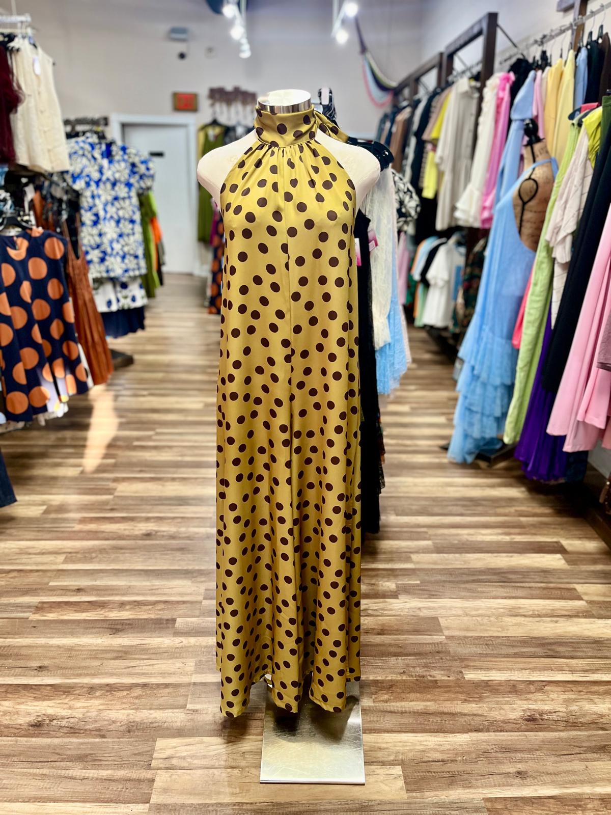Polka Dot Halter Jumpsuit