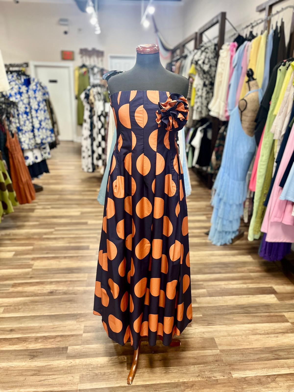 Strapless Polka Dot Dress