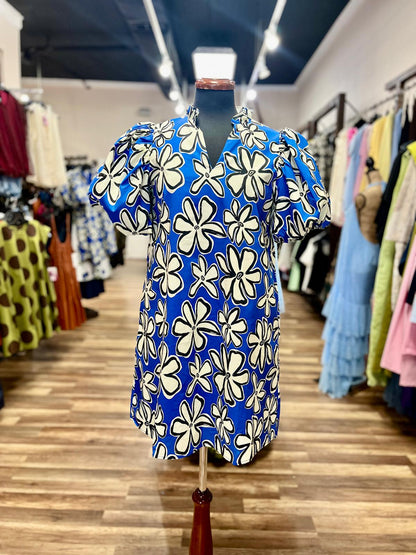 Floral Puff Sleeve Shift Dress
