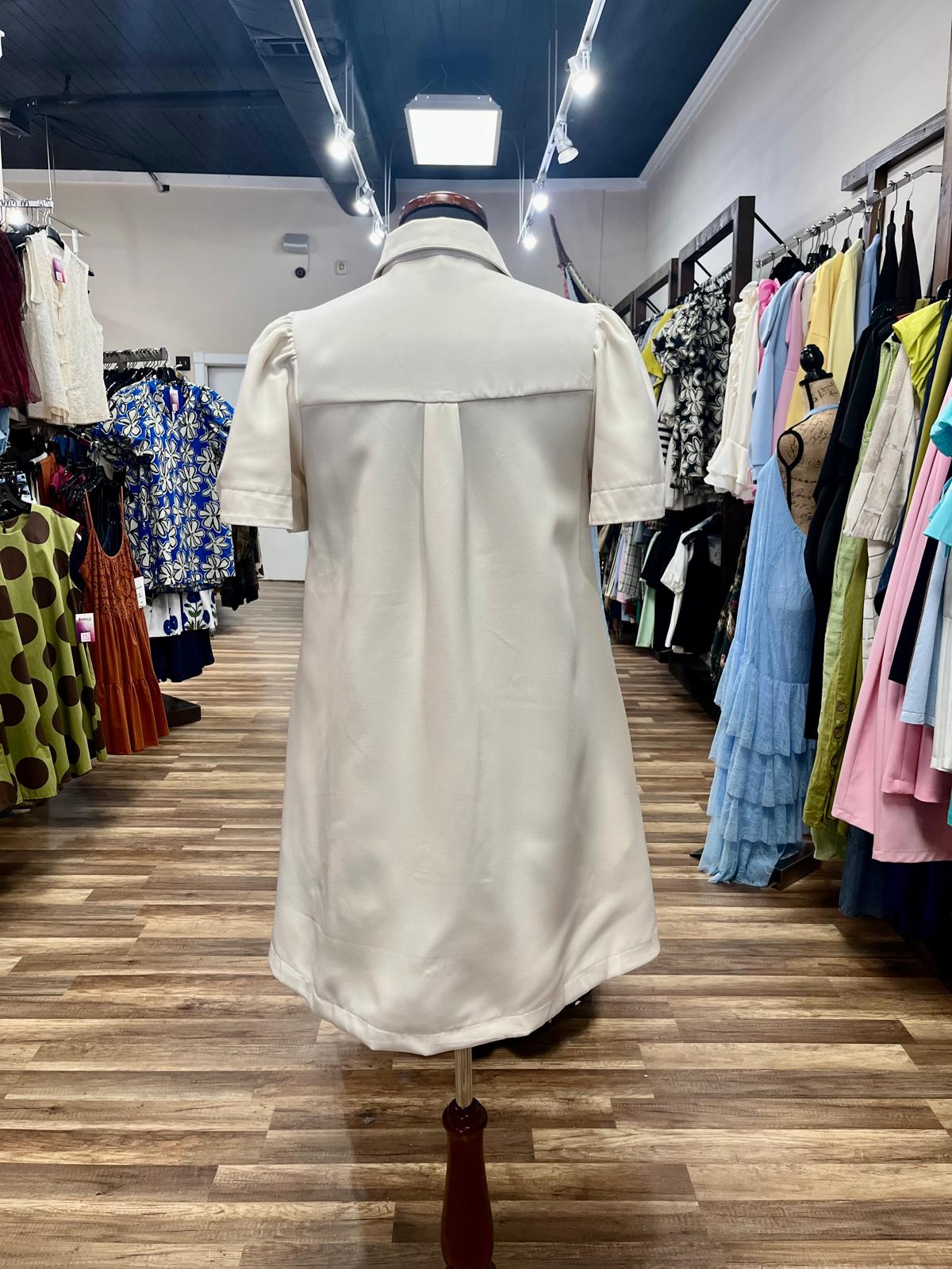 Puff Sleeve Shirt Dress