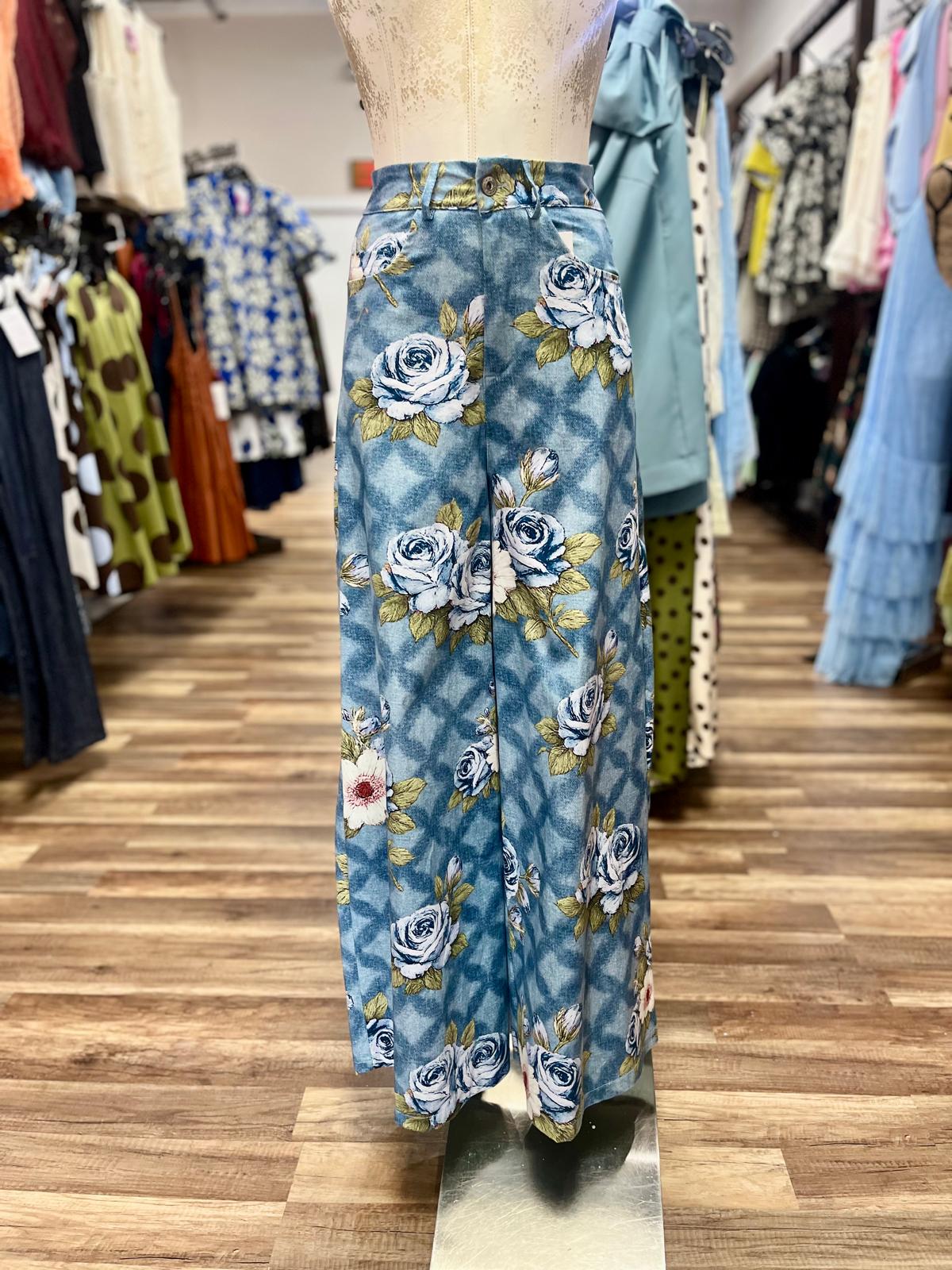 Floral Wide-Leg Pant