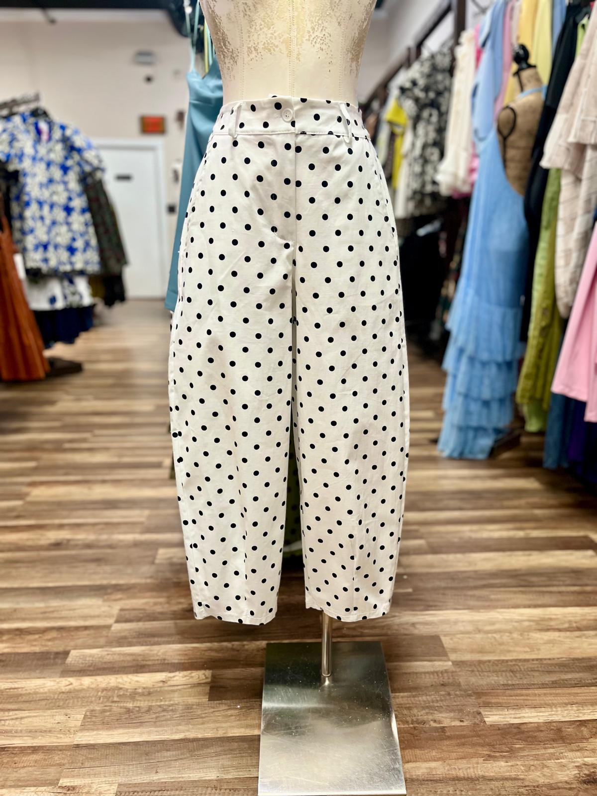 Polka Dot Barrel Pant