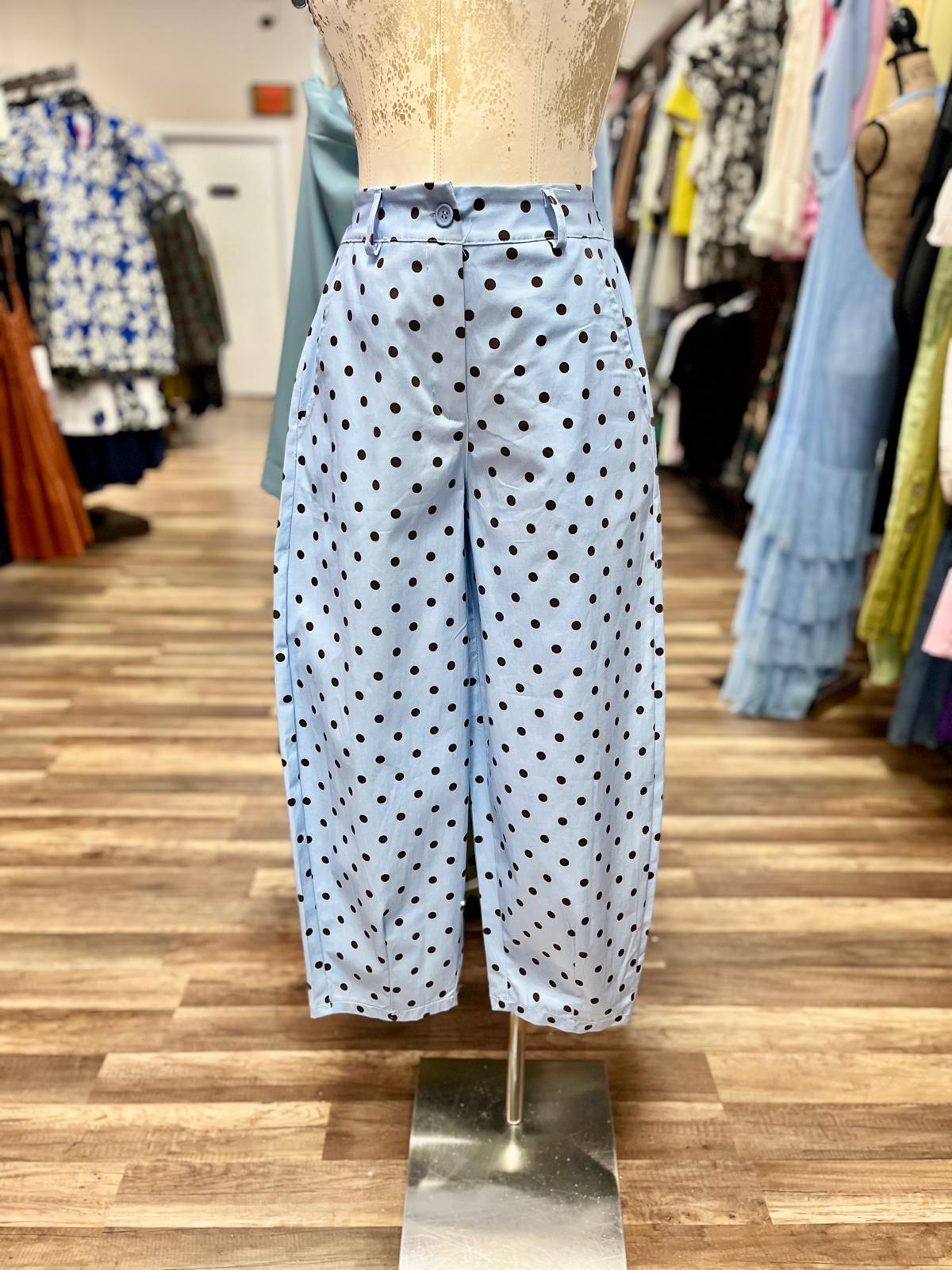 Polka Dot Barrel Pant