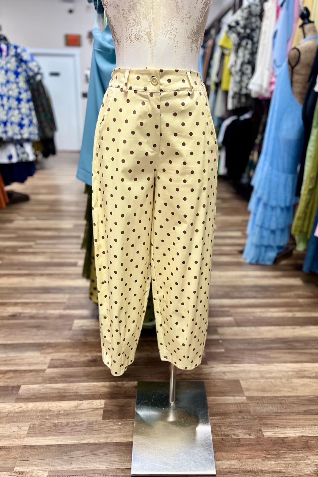 Polka Dot Barrel Pant