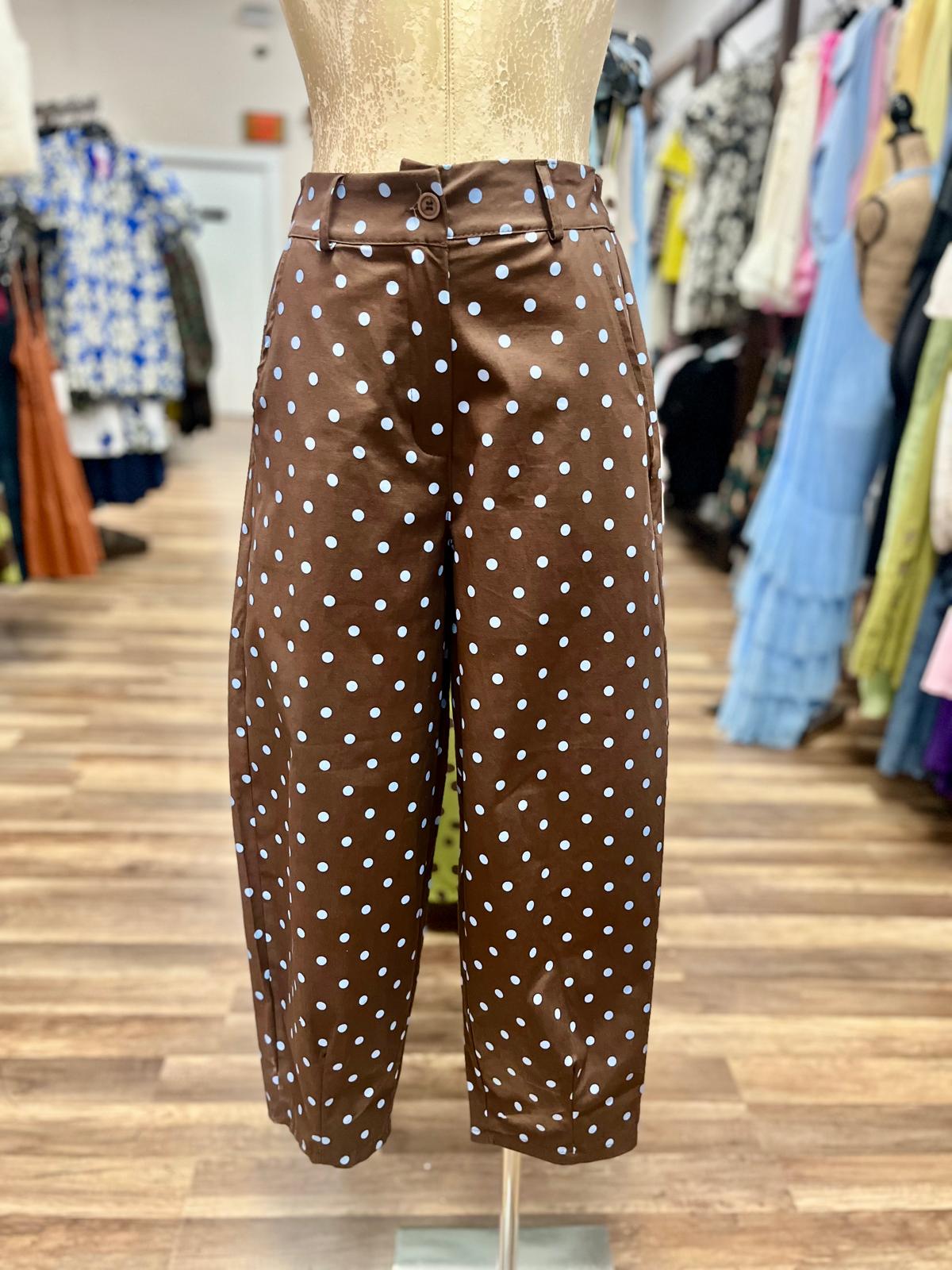 Polka Dot Barrel Pant