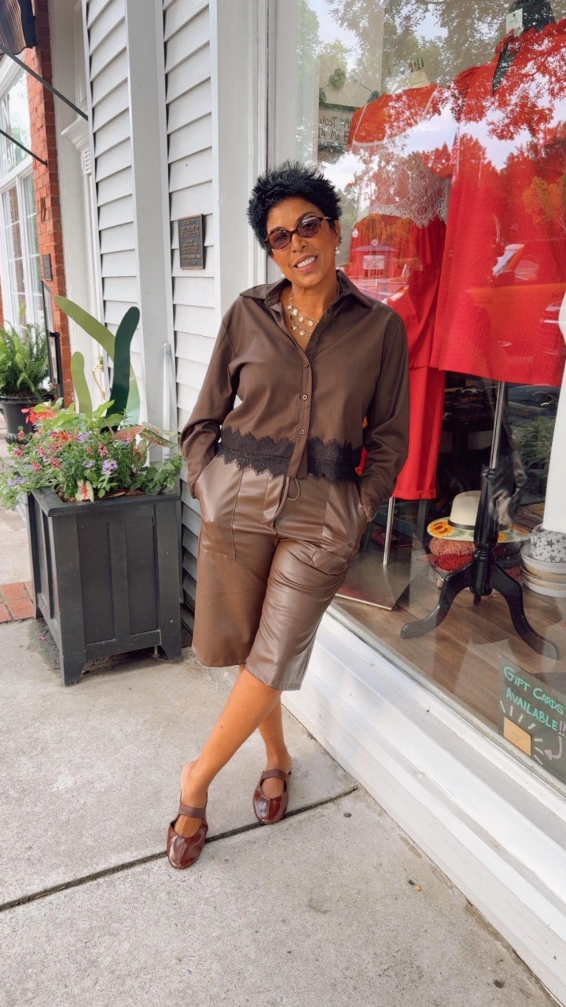 Faux Leather Bermuda Short