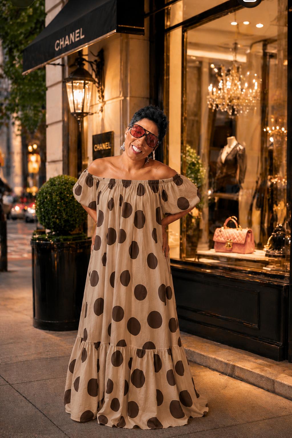 Polka Dot Maxi Dress