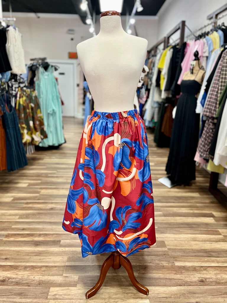 Floral Midi Skirt