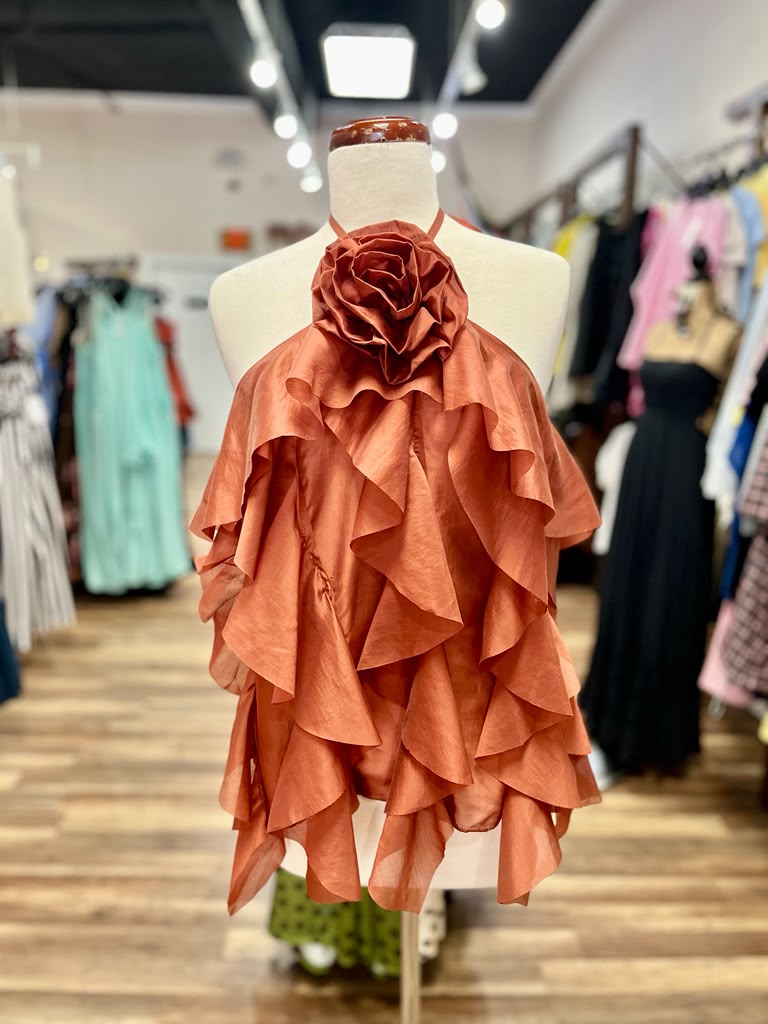 Ruffle Halter Top