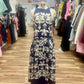 Sleeveless Print  Midi Dress