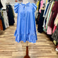 Ruffle Sleeve Shift Dress