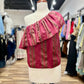 One-Shoulder Ruffle Stripe Top