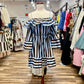 Off-Shoulder Stripe Dress