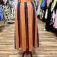 Striped Pleated Skirt