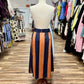 Striped Pleated Skirt
